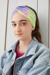 Batik Gökkuşağı Çocuk Genç Bandana Saç Bandı ekstra yumuşak Esnek doğal %100 pamuklu Penye - 4