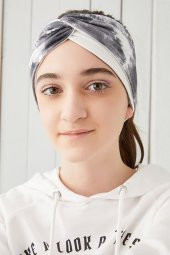 Batik Beyaz Çocuk Genç Bandana Saç Bandı ekstra yumuşak Esnek doğal %100 pamuklu Penye - 2