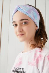 Batik Aqua Çocuk Genç Bandana Saç Bandı ekstra yumuşak Esnek doğal %100 pamuklu Penye - 3
