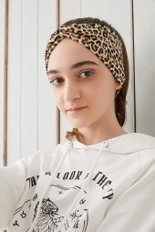 Eşsiz Leopar Çocuk Genç Bandana Saç Bandı ekstra yumuşak Esnek doğal %100 pamuklu Penye - 3