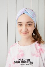 Batik Aqua Çocuk Genç Bandana Saç Bandı ekstra yumuşak Esnek doğal %100 pamuklu Penye - 4