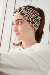 Eşsiz Leopar Çocuk Genç Bandana Saç Bandı ekstra yumuşak Esnek doğal %100 pamuklu Penye - 4