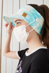 Batik Çocuk Genç Maske Takılabilir Tenis Yazlık vizyerli spor şapka yumuşak pamuklu Penye - 1