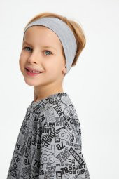 Gri Erkek Pamuklu Penye, Kaymaz, Terletmez, Ultra Hafif,  Esnek Saç Bandı Bandana - 8