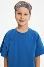 Füme-cok renkli Erkek Pamuklu Penye, Kaymaz, Terletmez, Ultra Hafif,  Esnek Desenli Saç Bandı Bandana - 4