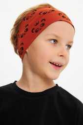 Kiremit Erkek Pamuklu Penye, Kaymaz, Terletmez, Ultra Hafif,  Esnek Panda Desenli Saç Bandı Bandana - 3