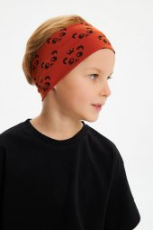 Kiremit Erkek Pamuklu Penye, Kaymaz, Terletmez, Ultra Hafif,  Esnek Panda Desenli Saç Bandı Bandana - 8