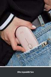 M350 Pebble Sessiz Kablosuz Kompakt Mouse  Pembe - 2