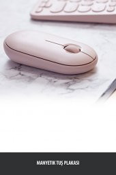 M350 Pebble Sessiz Kablosuz Kompakt Mouse  Pembe - 5