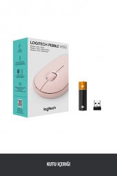 M350 Pebble Sessiz Kablosuz Kompakt Mouse  Pembe - 6