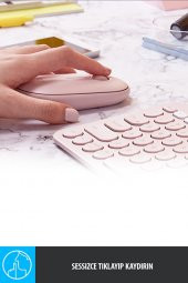 M350 Pebble Sessiz Kablosuz Kompakt Mouse  Pembe - 7