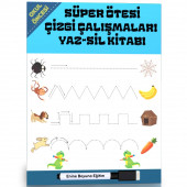 Okul Öncesi Süper Ötesi Çizgi Çalışmaları YAZ-SİL Kitabı - 1