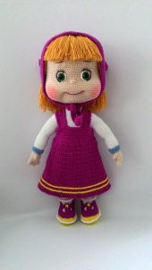 Maşa Bebek Amigurumi Organik Oyuncak - 1