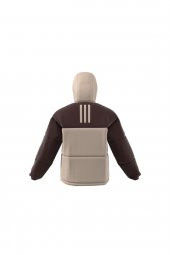 Adidas Kahve - Bej Erkek Kapüşonlu Parçalı Mont Ik0519 - 9