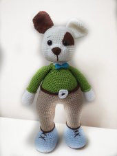 Sevimli Köpek Uyku Arkadaşı Amigurumi Organik Oyuncak - 2