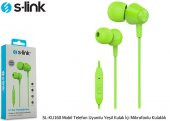 S-link SL-KU160 Mobil Telefon Uyumlu Yesili Kulak İçi Mikrofonlu Kulaklık - 1