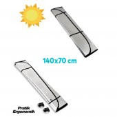 Automix Metalize Araba Araç Ön Cam Güneş Güneşlik Büyük 140*70 cm 11610 thumbnail 4