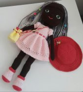 Çikolata Kız Beyzalle Bebek Amigurumi Organik Oyuncak - 3
