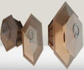 Hobi Adn 90235 Dekoratif Fenerlik 3lü Set MDF HAM CNC Kesim Oyma Nakış El Yapımı - 1