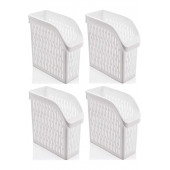 AYDO 4 Adet XXL Beyaz Buzdolabı Düzenleme Rafı Buzdolabı Düzenleyici (17x16.5x24cm) - 1