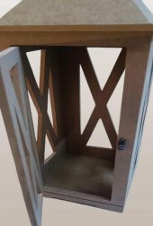 Hobi Adn 90236 Dekoratif Fenerlik Kare CNC Kesim Ahşap MDF Eskitme Menteşe El Yapım - 5