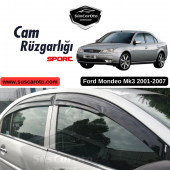 Ford Mondeo Mk3 2001-2007 Uyumlu Mugen Cam Rüzgarlığı Seti Piano Black 4lü İthal - 1