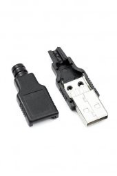 Usb 2.0 Erkek Lehimlenebilir Soket - 1