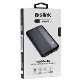 S-LINK IP-G10N 10000 MAH MICRO+TYPE C GİRİŞLİ POWERBANK SİYAH TAŞINABİLİR PİL ŞARJ CİHAZI - 7