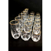 Lav Yaldızlı Diamond Bardak Tarkımı Seti 18 Parça Set - 2