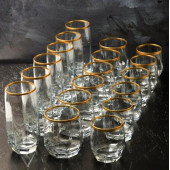 Lav Yaldızlı Diamond Bardak Tarkımı Seti 18 Parça Set - 5