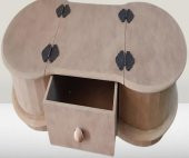 Hobi Adn 90239 Dekoratif Kapaklı Kutu Tek Çekmece Ahşap MDF HAM MODEL El Yapım - 1