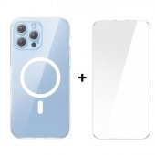 Baseus 2in1 Magsafe iphone 13 Pro Kılıf Ve İphone 13 Pro Ekran Koruyucu Set Sararmaz Polikarbon Kılıf Ekran Koruyucu - 1