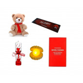 Eşe Sevgiliye Güzel Romantik Hediye Peluş Ayı Istiridye Mini Lamba Aşk Çek Aşk Ölçer Sevgili Cüzdan - 1