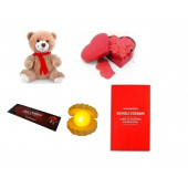 Eşe Sevgiliye Romantik Hediye Aşk Sözleri Kalp Kutu Peluş Ayı Mini Gece Lamba Aşk Çek Sevgili Cüzdan - 1