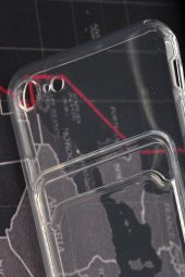 iPhone 7 / 8 Uyumlu Kredi Kartlıklı Şeffaf Kılıf Kamera Korumalı thumbnail 7