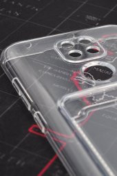 Xiaomi Redmi Note 9 Uyumlu Kredi Kartlıklı Şeffaf Kılıf Kamera Korumalı thumbnail 3