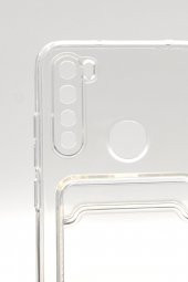 Xiaomi Redmi Note 8 Uyumlu Kredi Kartlıklı Şeffaf Kılıf Kamera Korumalı - 5