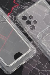 Samsung A23 Uyumlu Kredi Kartlıklı Şeffaf Kılıf Kamera Korumalı thumbnail 4