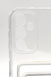 Samsung A14 Uyumlu Kredi Kartlıklı Şeffaf Kılıf Kamera Korumalı thumbnail 5