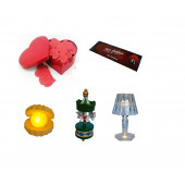 Eşe Sevgiliye Romantik Hediye Aşk Sözleri Kalp Kutu İstiridye Mini Lamba Atlı Karınca Aşk Çeki Lamba - 1