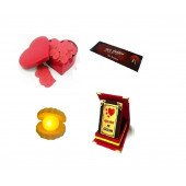 Eşe Sevgiliye Romantik Hediye Aşk Sözleri Kalp Kutusu İstiridye Mini Lamba Aşk Çeki Sevgili Plaketi - 1