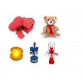 Eşe Sevgiliye Romantik Hediye Aşk Sözleri Kalp Kutu Peluş Ayı Mini Gece Lamba Atlı Karınca Aşk Ölçer - 1