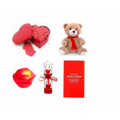 Eşe Sevgiliye Romantik Hediye Aşk Sözleri Kalp Kutusu Peluş Ayı Gece Lamba Aşk Ölçer Sevgili Cüzdanı - 1