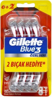 Gillette Blue3 Özel Seri 6+2'li Kullan At Tıraş Bıçağı 5 Adet - 1