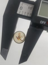 Sülün Resimli Damla Düğme 11mm 10 Adet - 3
