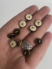 Sülün Resimli Damla Düğme 11mm 10 Adet - 4