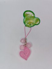 Jelibon Kalp Telefon Askısı Çanta Cüzdan Süsü Açık Pembe 002 - 1