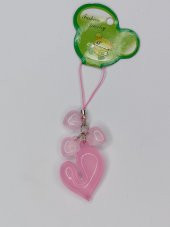 Jelibon Kalp Telefon Askısı Çanta Cüzdan Süsü Açık Pembe 002 - 2