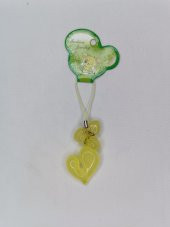 Jelibon Kalp Telefon Askısı Çanta Cüzdan Süsü Sarı 004 - 1