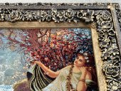 Bekar Kızlar Adlı Halı Tablo 95x75cm - İran Tebriz Halı Kilim Tablo - 6